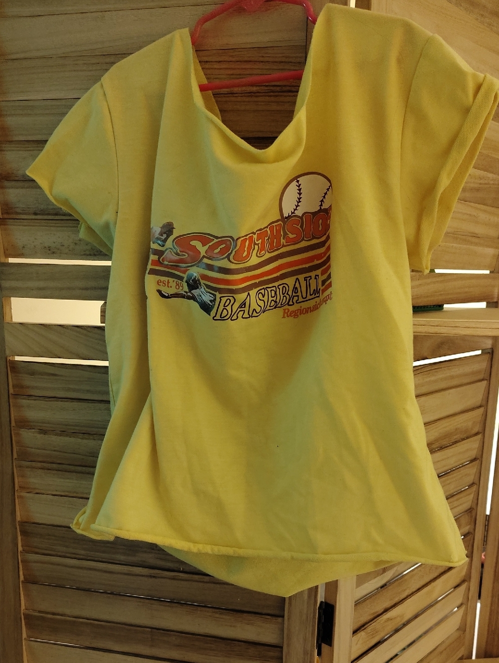 SHEIN Yellow Graphic Crop Top